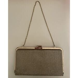 Beautiful Oasis‎ Glitter Hardcase Clutch Bag/Hand Bag With Gold Chain